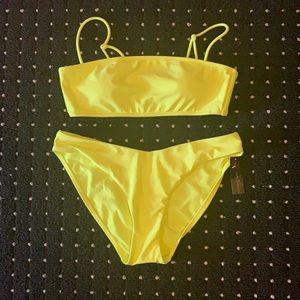 NEW NO BOUNDARIES NEON YELLOW BIKINI (L)
